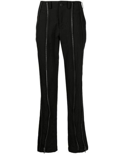 Julius Front-zip Trousers - Black