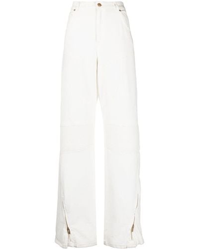 Blumarine High-rise Wide-leg Jeans - White