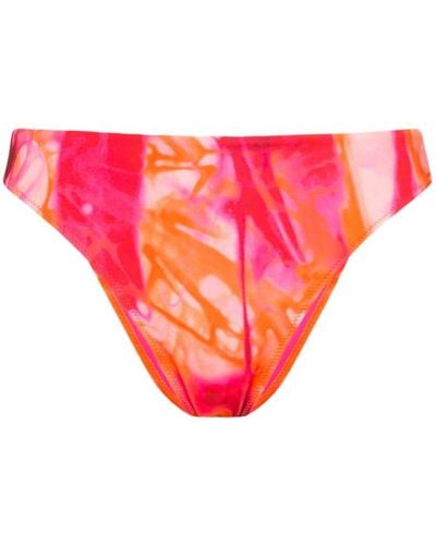 Versace Bikinislip Met Tie-dye Print - Roze