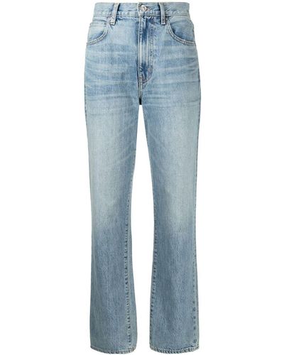 SLVRLAKE Denim Gerade London Jeans mit hohem Bund - Blau