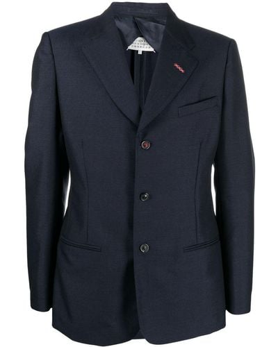 Maison Margiela Single-breasted Tailored Blazer - Blue