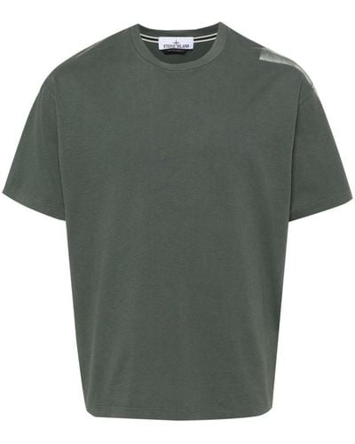 Stone Island T-Shirt 'Stripes Two' Print - Green