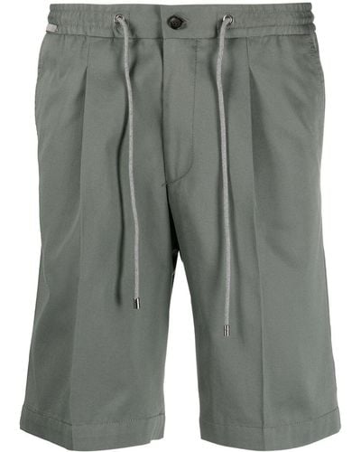 Corneliani Drawstring-waist Chino Shorts - Grey