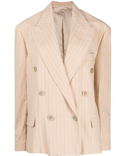 Isabel Marant Wide-lapels Double-breasted Blazer - Natural