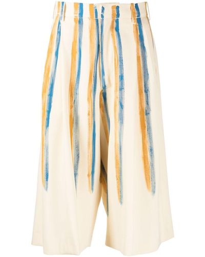 Marni Striped Cropped Pants - Yellow