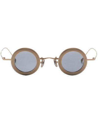 Rigards Round-frame Titanium Sunglasses - Metallic