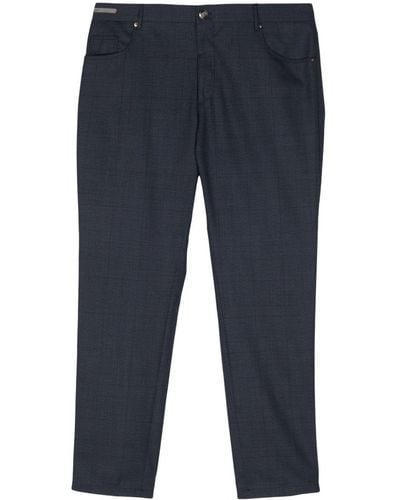 Corneliani Checked Tailored Pants - Blue
