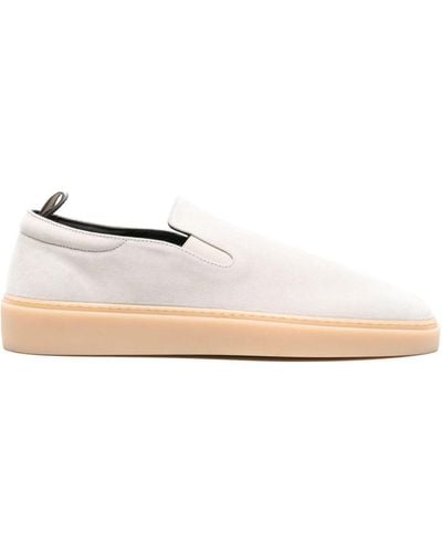 Officine Creative Slip-on Suede Sneakers - Natural