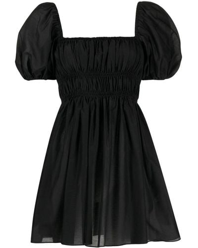 Matteau Vestido corto con cuello cuadrado - Negro
