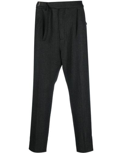 White Mountaineering Cropped Tapered-leg Pants - Black