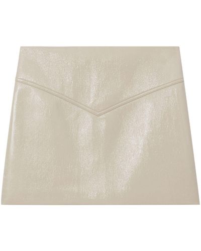 PROENZA SCHOULER WHITE LABEL Vinyl Mini Skirt - ナチュラル