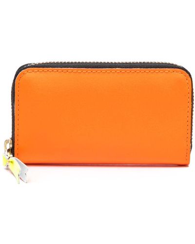 Comme des Garçons Super Fluo Leather Wallet - Orange