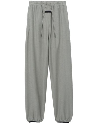 Fear Of God Logo-patch Cotton Track Pants - Gray