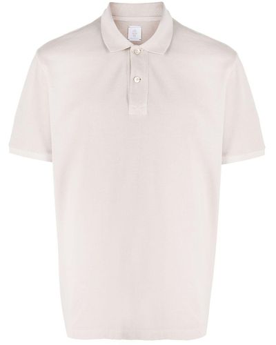 Eleventy Piqué Cotton Polo Shirt - White
