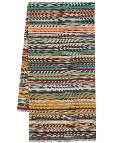Paul Smith Striped Lightweight Scarf - Multicolour