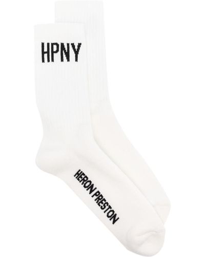 Heron Preston Hpny ロゴ靴下 - ホワイト
