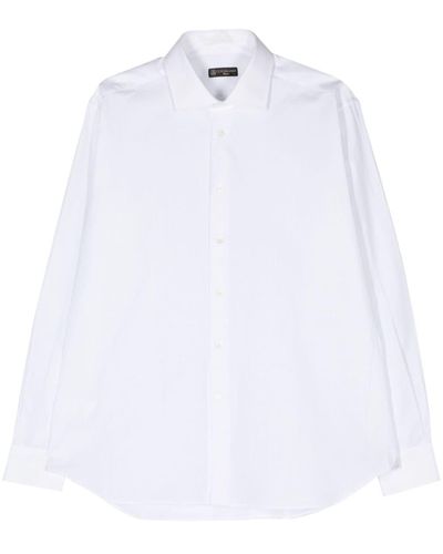 Corneliani Classic-collar cotton shirt - Bianco