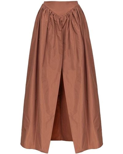 Pinko Gathered High-waisted Skirt - Brown