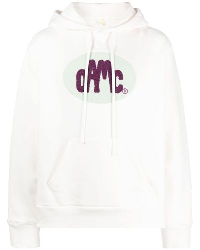 OAMC Logo-print Pullover Hoodie - White