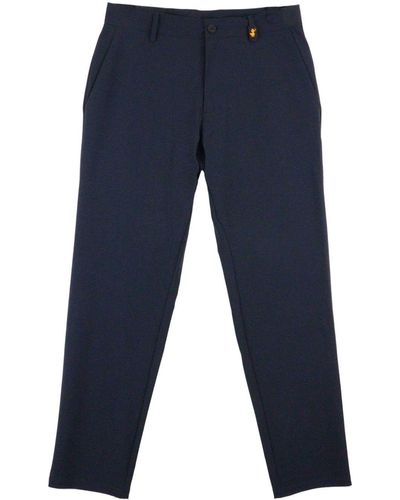Save The Duck Logo Patch Tailored Pants - Blue