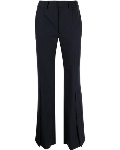 Monse Sliced Hem Flared Trousers - Blue