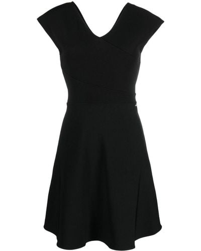 Armani Exchange V-back Jersey Dress - Black
