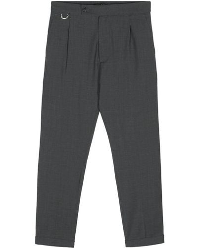 Low Brand Riviera Virgin Wool Slim-fit Trousers - Grey
