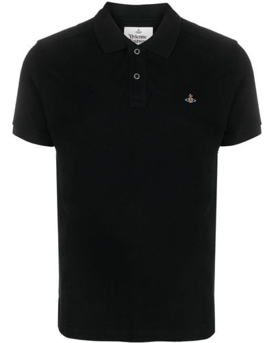 Vivienne Westwood Poloshirt Met Borduurwerk - Zwart