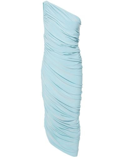 Norma Kamali Diana Ruched Gown - Blue