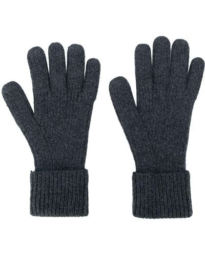 N.Peal Cashmere Geribbelde Handschoenen - Grijs