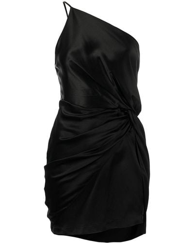 Michelle Mason Robe courte à détail de nœud - Noir