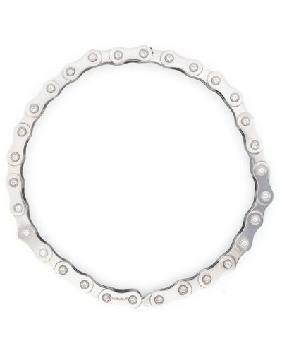 Ambush Bike Chain Choker Necklace - White