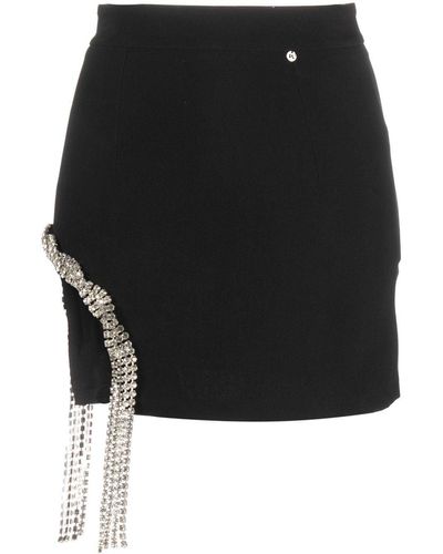 Nissa Crystal-embellished Skirt - Black