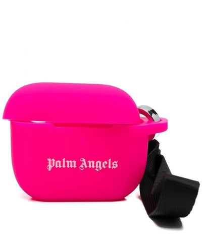 Palm Angels Logo-print Airpods Case - Pink