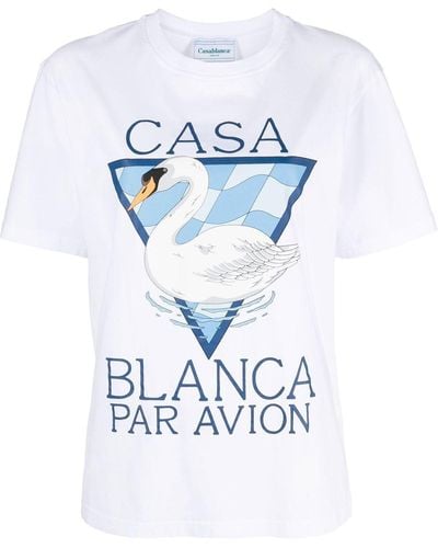 Casablancabrand Par Avion Tシャツ - ホワイト