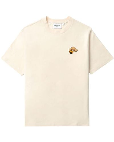 Chocoolate Graphic-print Cotton T-shirt - Natural