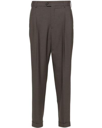 PT Torino Mid-rise tailored trousers - Grau