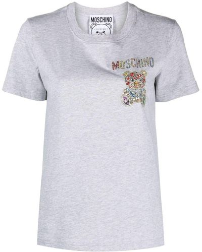 Moschino T-Shirt mit Teddybär - Weiß