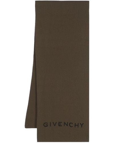 Givenchy 4g-motif Logo-embroidered Scarf - Green