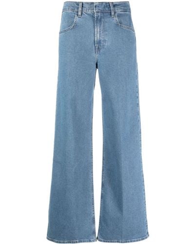 FRAME Halbhohe Wide-Leg-Jeans - Blau