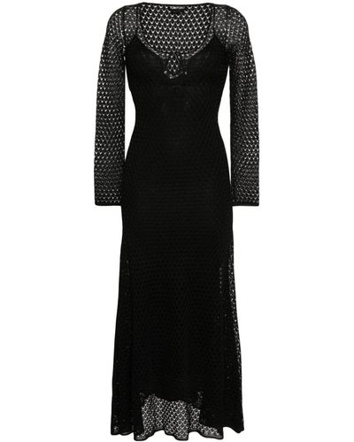 Tom Ford Crochet-knit Dress - Black