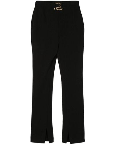 Just Cavalli Pantalon de costume à plaque logo - Noir
