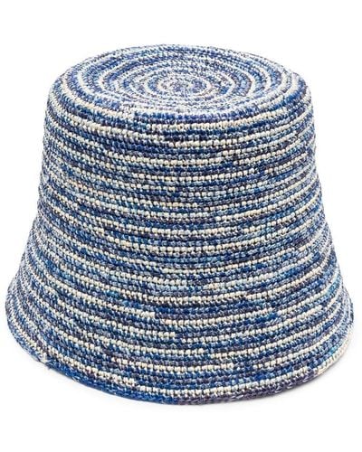 Sensi Studio Lampshade Woven Bucket Hat - Blue