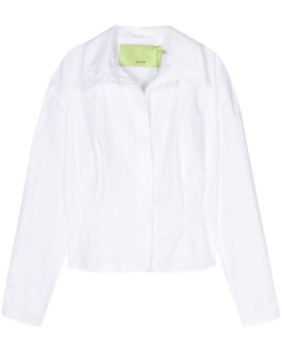 GAUGE81 Cabos Cropped Cotton Shirt - White