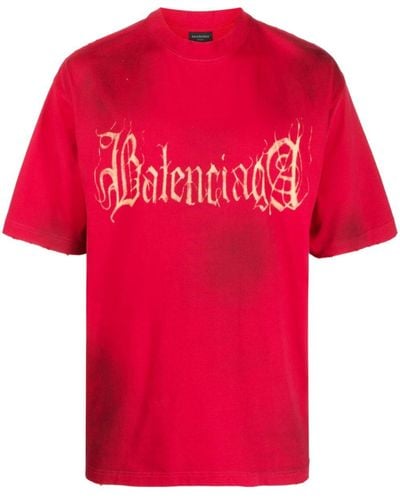 Balenciaga ロゴ Tシャツ - レッド