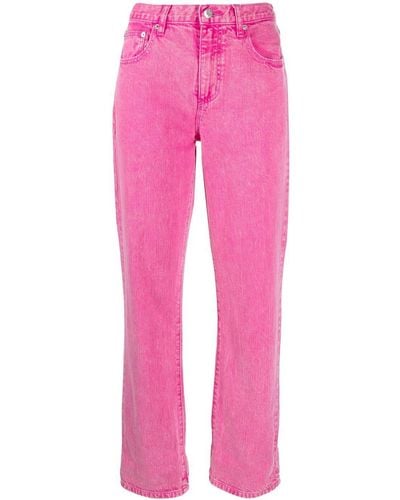 MICHAEL Michael Kors Halbhohe Straight-Leg-Jeans - Pink
