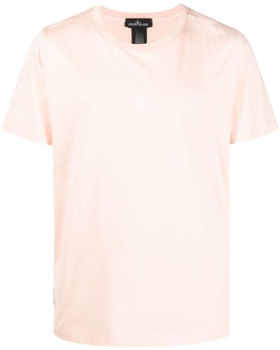 Stone Island Shadow Project T-shirt en coton à logo imprimé - Rose