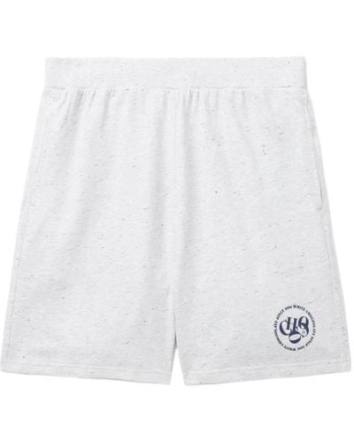 Chocoolate Pantalon de jogging en coton à logo imprimé - Blanc