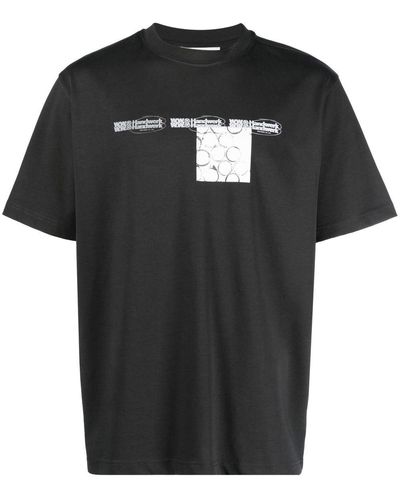 WOOD WOOD T-shirt Met Print - Zwart