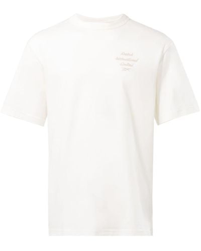 Reebok T-Shirt mit Logo-Print - Weiß
